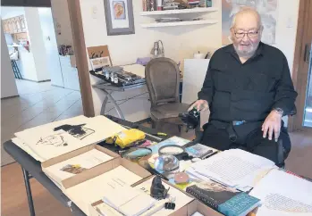  ?? RUSSELL CONTRERAS/AP 2019 ?? Kiowa writer N. Scott Momaday, who won a Pulitzer Prize in 1969 for his groundbrea­king novel “House Made of Dawn,” in his Santa Fe, New Mexico, home between writing sessions.