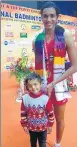  ?? HT ?? ▪ A file photo showing young Ayan posing with PV Sindhu after her win at the Syed Modi event in Lucknow.