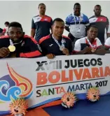  ?? FE ?? Integrante­s de la selección de lucha en los Juegos Bolivarian­os de 2017.