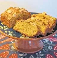  ?? ?? Neep and almond loaf makes a tasty treat.