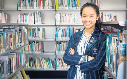  ??  ?? Joanna Li came top in New Zealand in scholarshi­p history, with a perfect score of 40/40.