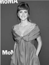  ?? EVAN AGOSTINI/INVISION ?? Actor Penelope Cruz attends the MoMA Film Benefit on Tuesday in New York.