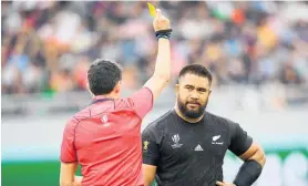  ??  ?? All Blacks prop Nepo Laulala is yellow-carded.