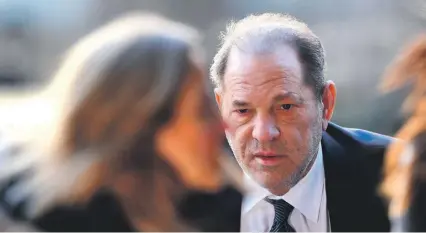  ?? City. PHOTO: JOHANNES EISELE/AFP ?? Harvey Weinstein arriving at the Manhattan Criminal Court, on February 21, 2020, in New York