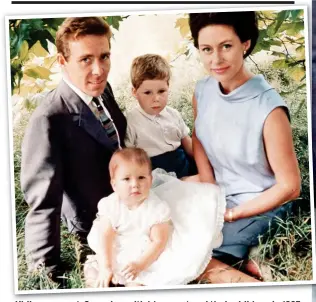  ??  ?? Hiding a secret: Snowdon with Margaret and their children in 1965