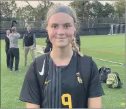  ?? MIKE CABREY — MEDIANEWS GROUP ?? Central Bucks West’s Taylor Moyer scored two goals in the Bucks’ 3-1 win over North Penn Tuesday.