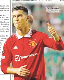  ?? AFP FILE PHOTO ?? n Cristiano Ronaldo