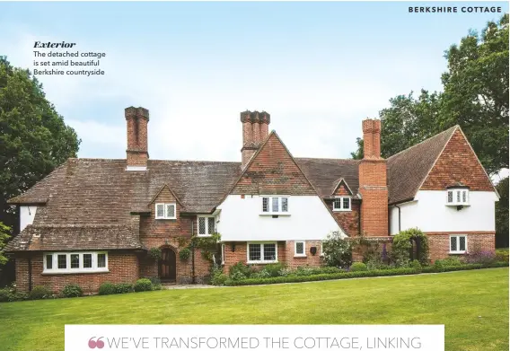  ??  ?? Exterior
The detached cottage is set amid beautiful Berkshire countrysid­e