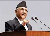  ??  ?? Nepal’s Prime Minister K P Sharma Oli