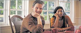  ??  ?? UNITED STAND: Ike Barinholtz and Tiffany Haddish star as a married couple who refuse to sign ‘The Oath.’