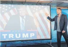  ?? FOTO: JULIA BAUMANN ?? Donald Trump gehört zu den Symptomen von Lüge und Unwahrheit, lautet die These von Videojourn­alist Michael Scheyer.