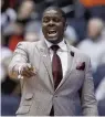  ?? JOHN MINCHILLO/ASSOCIATED PRESS ?? Coach LeVelle Moton has led N.C. Central to three straight titles.