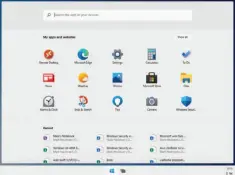  ??  ?? The default view for Windows 10X: search on the top, apps in the middle, documents below.