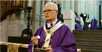  ?? Kevin David/A7 Press ?? Dom Odilo Scherer, arcebispo de SP, celebra missa de sétimo dia de dom Paulo Evaristo Arns MEMÓRIA