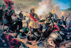  ??  ?? 24 février 1525 – La Bataille de Pavie ; musée de l’Armée, Madrid. L’armée de Charles Quint, victorieus­e, y a capturé François Ier.