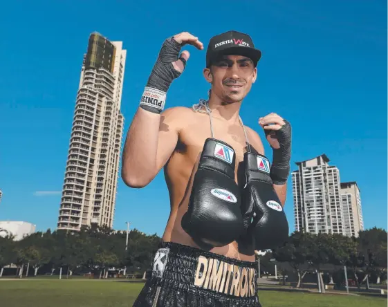  ?? Picture: GLENN HAMPSON ?? Local boxer Benjamin Dimitriosk­i has scored a last-minute opportunit­y to fight for an Australian title on August 11 at Tweed.