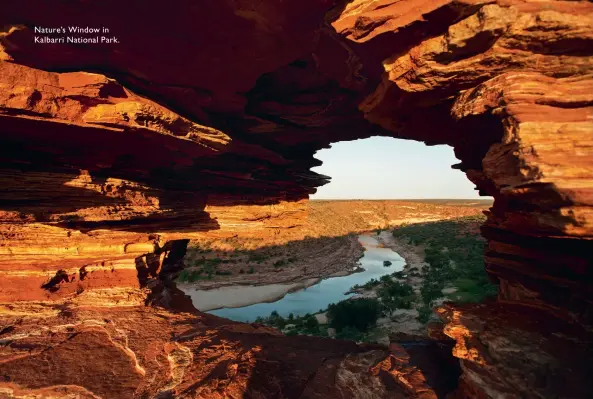  ??  ?? Nature’s Window in Kalbarri National Park.