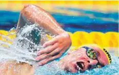  ?? AFP ?? Australia’s Jack Alan Mcloughlin competes in a heat of the men’s 1,500m freestyle.