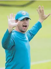  ?? WILFREDO LEE/AP ?? Miami players credit Dolphins head coach Adam Gase for insisting on accountabi­lity from everyone.