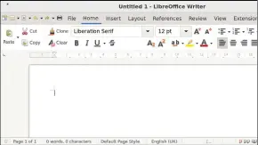  ?? ?? The modern ribbon interface only displays tools relevant to the current task.