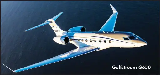  ??  ?? Gulfstream G650