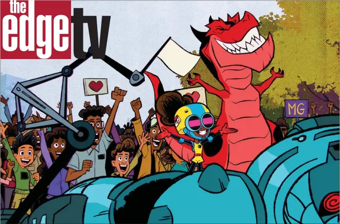  ?? PHOTO COURTESY DISNEY ?? “Marvel’s Moon Girl and Devil Dinosaur” follows the adventures of 13- year-old super-genius Lunella Lafayette (voiced by Diamond White) and her 10-ton T-Rex, Devil Dinosaur.
