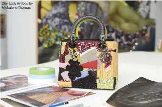  ??  ?? Dior Lady Art bag by Mickalene Thomas.