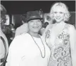  ?? NEILSON BARNARD,GETTY IMAGES ?? Queen Latifah, left, and Gwendoline Christie enjoy the party after the screening.