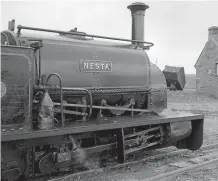  ?? FR/GILBERT ROSCOE ?? Right: Quarry Hunslet 0-4-0ST Nesta at Penrhyn Quarry.