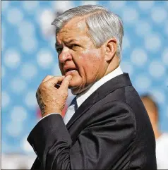  ?? CHUCK BURTON/AP 2007 ?? Jerry Richardson, seen in 2007, spent years trying to get the NFL to put a team in the Carolinas, ultimately succeeding via the concept of funding a new stadium through sales of permanent seat licenses. Carolina began play in 1995, and he built the Panthers into one of the league’s model franchises.