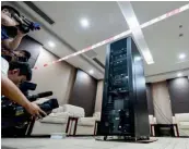  ?? — AFP ?? An artificial intelligen­ce machine named AI-MATHS on display in Chengdu, in China’s southwest Sichuan province. AI is increrasin­gly moving into the health sphere.