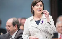  ?? JACQUES BOISSINOT/THE CANADIAN PRESS ?? Quebec Justice Minister Stéphanie Vallée says that not one member of the public service wears a chador.