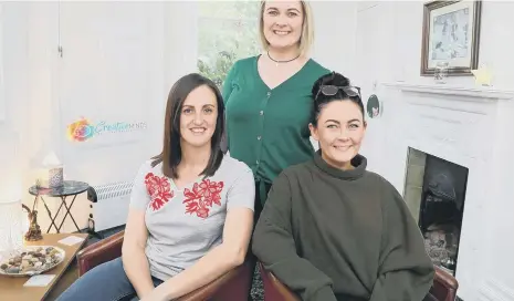  ??  ?? Creative Minds director Kirsty Miller, left, founding director, Nicola Pallas and company secretary Joanne Pallas, right.