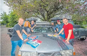  ?? ?? KNIGHTS AND LADIES: Marcel Frank, Rebecca Meyer, Louis Gehrmann, Martin Meyer, Sabrina Fiemann and Alexander Scherzer in Perth. Pictures by Steve Macdougall.