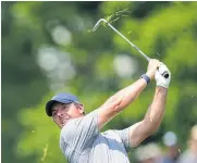  ?? USA TODAY SPORTS ?? Rory McIlroy plays his shot from the ninth fairway during the third round of the Memorial Tournament.