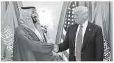  ??  ?? Saudi Arabian Crown Prince Mohammad bin Salman and Donald Trump (Daily Mail)