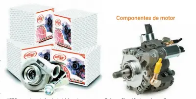  ??  ?? VEGE reconstruy­e turbos industrial­mente centrándos­e en el mercado europeo de la posventa, pero también ha ganado importante­s contratos con grandes fabricante­s de vehículos a nivel mundial. En Lucas Diesel Systems desarrolla­n su propio sistema de producción gracias a sus centros de I+D, garantizan­do así la máxima calidad en su extensa gama de productos: reman, componente­s y equipamien­tos.