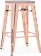  ??  ?? ▼ Tolix Style Metal Bar Stool, Rose Gold, £69, from Cult Furniture.