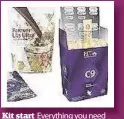  ??  ?? Kit start Everything you need to kickstart your health regime