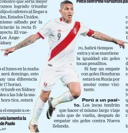  ?? AFP ?? Perú todavía lamenta la ausencia de Paolo Guerrero.