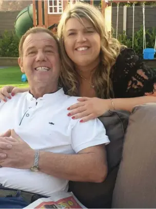  ?? Picture: Family of Andrew Jenkins ?? Andrew Jenkins, who runs Neath Hardware in Windsor Road, Neath, is in a critical condition in hospital after a fall whilst working. He is pictured with his daughter Louise.