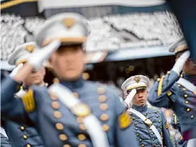  ?? Eduardo Munoz Alvarez/associated Press ?? “Duty, Honor, Country” has been the motto of the U.S. Military Academy at West Point since 1898. The motto isn’t changing, but a decision to take those words out of the school’s lesser-known mission statement is generating outrage in certain quarters.