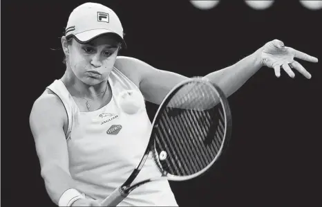  ?? AFP ?? World No 1 Ashleigh Barty is favored to win the Australian Open for the first time when the tournament begins on Monday.