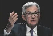  ?? AP PHOTO/ANDREW HARNIK ?? FEDERAL RESERVE CHAIRMAN Jerome Powell testifies during a Senate Banking Committee hearing on Capitol Hill in Washington on Tuesday.