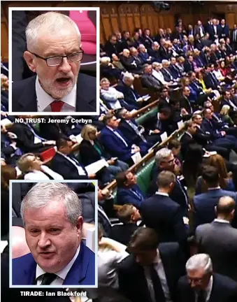  ??  ?? NO TRUST: Jeremy Corbyn TIRADE: Ian Blackford