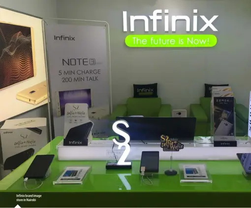  ??  ?? TOGETHER WE CAN! Infinix brand image store in Nairobi