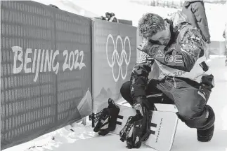  ?? Maddie Meyer / Getty Images ?? Shaun White fell on his final run to finish fourth at Beijing but says he was proud of his finish at his fifth and final Olympics. White won gold in the men’s halfpipe in 2006, 2010 and 2018.