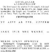Daily Cryptoquote - Arkansas Democrat-Gazette (2022-07-07)