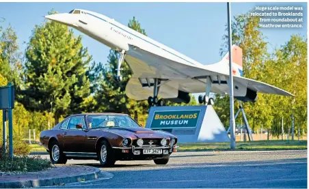  ??  ?? Huge scale model was relocated to Brooklands from roundabout at Heathrow entrance.