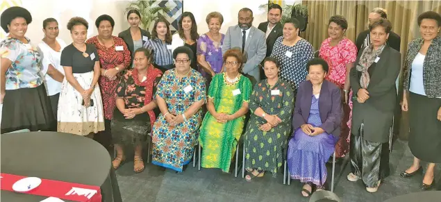  ?? Photo: Inoke Rabonu ?? Women Members of Parliament, political party representa­tives and participan­ts of the Not the Cost & Think 10 Session at the Tanoa Plaza Hotel in Suva on March 4, 2021.